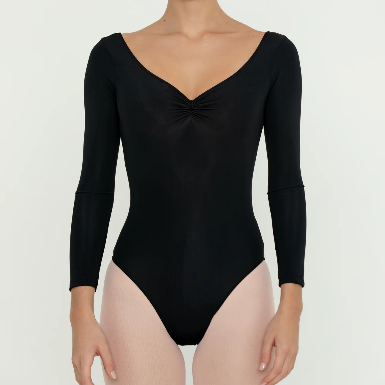 Pinch Front Long Sleeve Leotard by Bullet Pointe