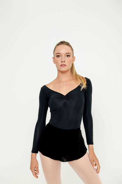 Pinch Front Long Sleeve Leotard by Bullet Pointe