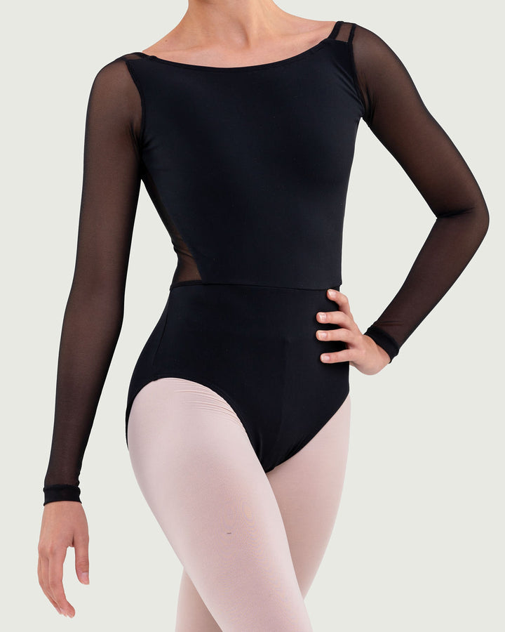 Mesh Long Sleeve Leotard by Bullet Pointe