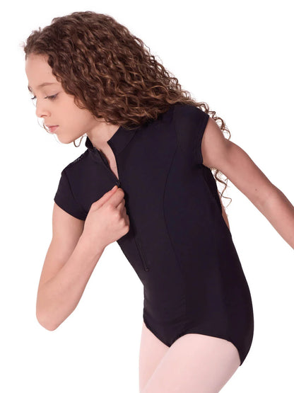 Soft Elegance Short Sleeve Princess Leotard - Tween EL107T by Capezio