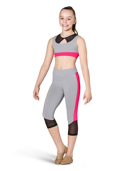 Mesh Panel Capri Leggings KA055P by Bloch
