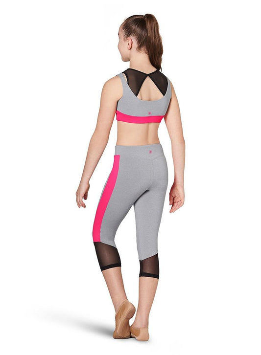 Mesh Panel Capri Leggings KA055P by Bloch